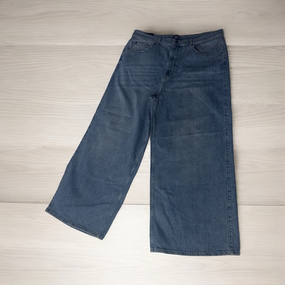 Urban Outfitters BDG A-Wide Leg Jeans Medium Wash High Waist Size 36 NEW
